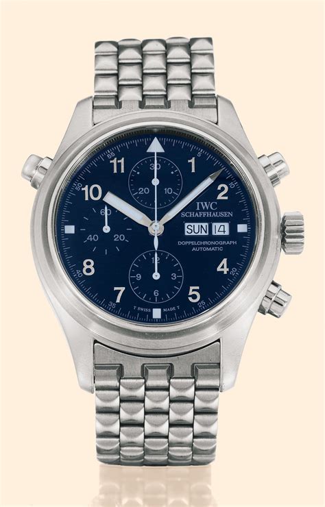 iwc doppelchronograph 3713|IWC Pilot's Watch Doppelchronograph English / Bracelet • .